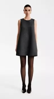 Платье мини из пальтовой ткани