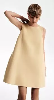 Платье мини из пальтовой ткани