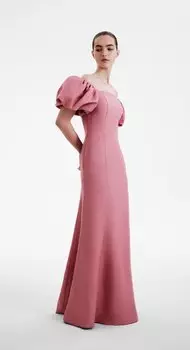 Платье с объемными рукавами