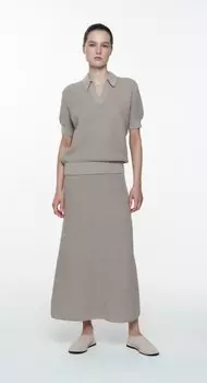 Поло фактурной вязки