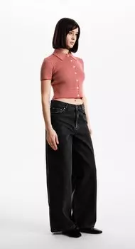 Поло трикотажное укороченное