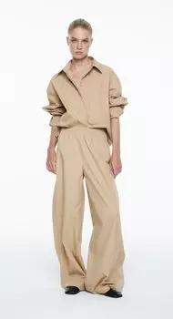 Широкие брюки из хлопка