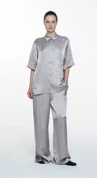 Широкие брюки с эластичным поясом