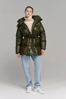 Стёганный пуховик прямого кроя