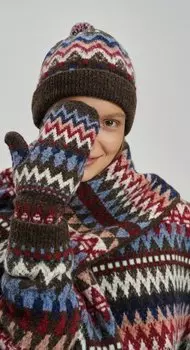 Варежки жаккардовые