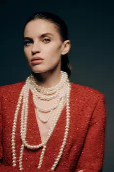 Жакет без лацканов из твида