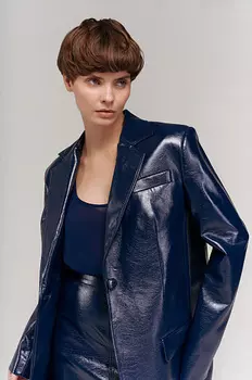 Жакет из лакированной кожи