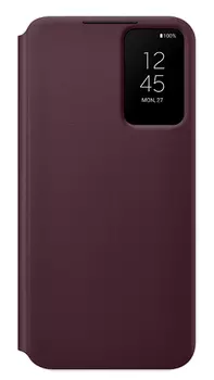 Чехол-книжка Samsung S22+ EF-ZS906CEEGRU Smart Clear View Cover бургунди