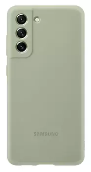 Чехол-накладка Samsung S21FE EF-PG990TMEGRU Silicone Cover, оливковый