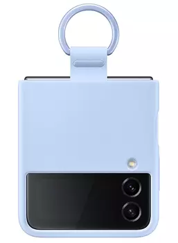 Чехол-накладка Samsung Z Flip4 EF-PF721TLEGRU голубой Silicone Cover with Ring
