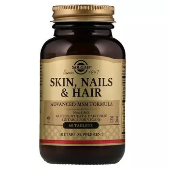 Комплекс витаминов SKIN, NAILS & HAIR Solgar, 60 таб