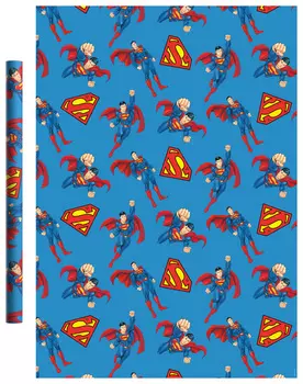 Бумага упаковочная Superman Синяя 700*1000мм (2 шт)