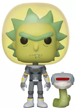 Фигурка Funko POP Animation: Rick And Morty – Space Suit Rick With Snake (9,5 см)