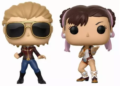 Фигурка Funko POP Games: Gamerverse Marvel vs. Capcom – Captain Marvel vs. Chun-Li (9,5 см)