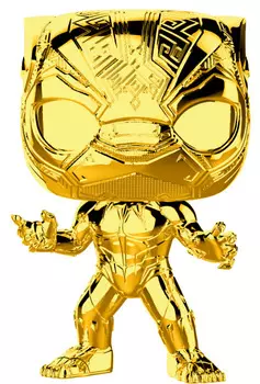 Фигурка Funko POP Marvel: The First Ten Years – Black Panther Chrome Bobble-Head (9,5 см)