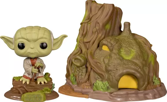 Фигурка Funko POP Town: Star Wars 40 Empire – Strikes Back Dagobah Yoda With Hut