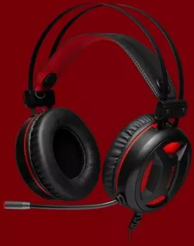 Гарнитура Redragon Minos проводная игровая для PC с кабелем 2 м (красный + черный)