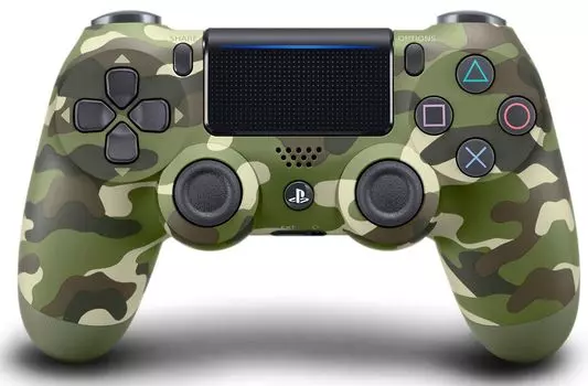 Геймпад DualShock 4 для PS4 беспроводной Green Cammo (камуфляжный) (CUH-ZCT2/E16R)