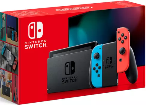 Игровая консоль Nintendo Switch (неоновый красный / неоновый синий)