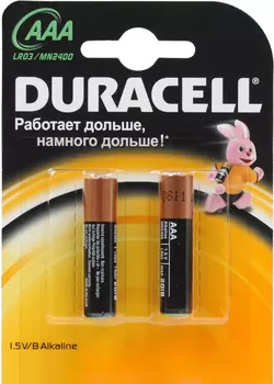 Элемент питания Duracell LR03-BC2 AAA (2 шт.)