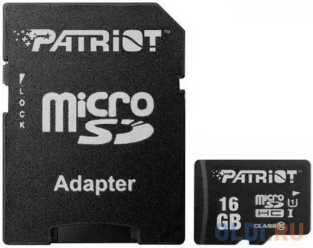 Карта памяти Patriot microSDHC 16GB (PSF16GMCSDHC10)