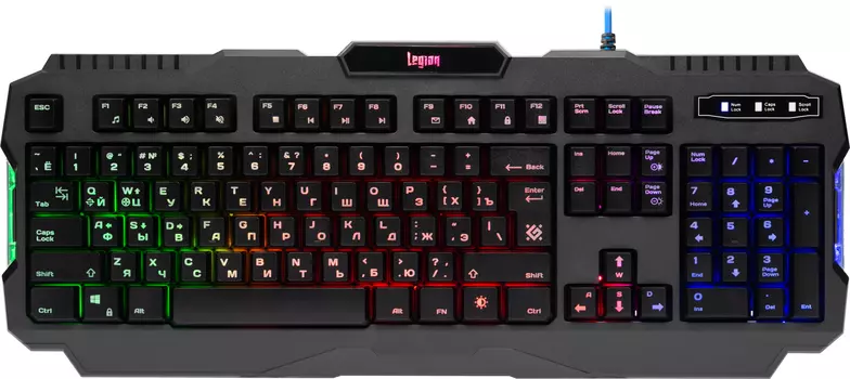 Клавиатура Defender Legion GK-010DL RU, RGB подсветка, 19 Anti-Ghost для PC (черный) (45010)