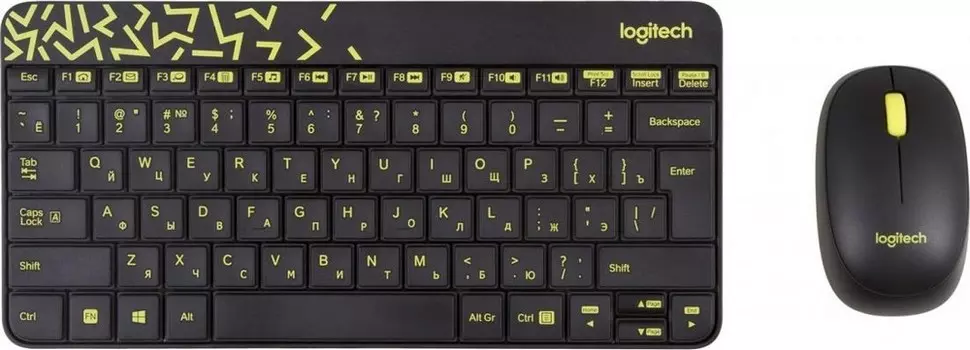 Комплект (клавиатура + мышь) Logitech MK240 Nano Black для PC