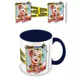 Кружка Birds Of Prey: Harley Quinn – Warning (Blue Coloured Inner) (315 мл.)