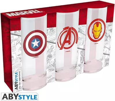 Набор бокалов Marvel Avengers: Captain America &amp; Iron Man