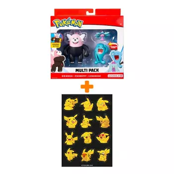 Набор фигурок Pokemon 3-Pack + стикерпак Pika #2