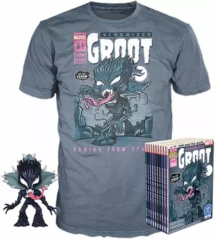 Набор Футболка + Фигурка Funko POP Tees: Marvel – Venomized Groot