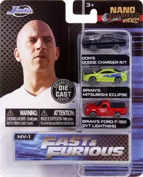 Набор машинок Hollywood Rides: Fast &amp; Furious (3 шт.)