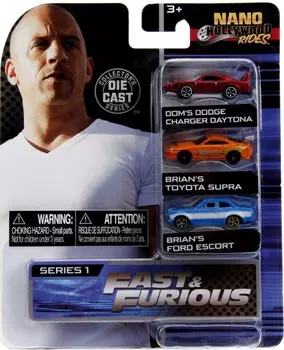 Набор машинок Hollywood Rides: Fast &amp; Furious (3 шт.)