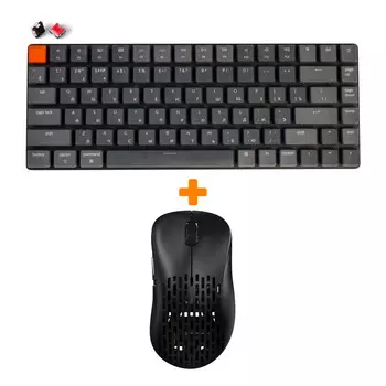Набор Мышь Pulsar Xlite Wireless V2 Competition Black + Клавиатура Keychron K3 Low Profile, RGB, Red Switch, Dark Gray