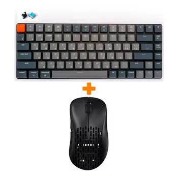 Набор Мышь Pulsar Xlite Wireless V2 Competition Black + Клавиатура Keychron K3, White LED Blue Switch
