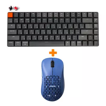 Набор Мышь Pulsar Xlite Wireless V2 Competition Blue + Клавиатура Keychron K3 Low Profile, RGB, Red Switch, Dark Gray