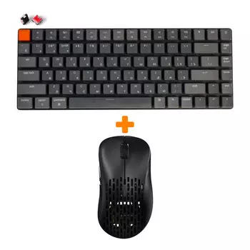 Набор Мышь Pulsar Xlite Wireless V2 Competition Mini Black + Клавиатура Keychron K3 Low Profile, RGB, Red Switch, Dark Gray