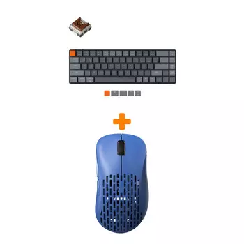 Набор Мышь Pulsar Xlite Wireless V2 Competition Mini Blue + Клавиатура Keychron K7 Low Profile, RGB, Brown Switch