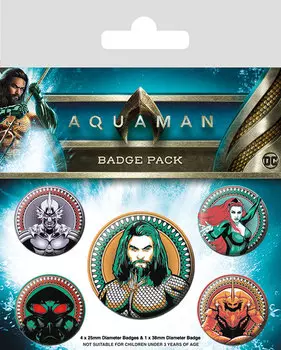 Набор значков Aquaman: Heavy Hitters Of The Seas