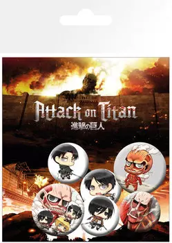 Набор значков Attack On Titan