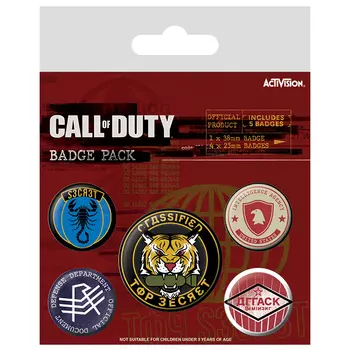 Набор значков Call Of Duty: Black Ops – Cold War Top Secret 5-Pack