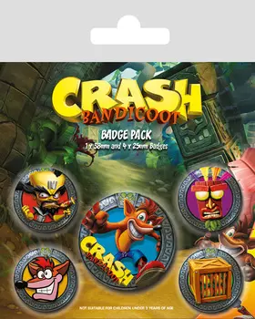 Набор значков Crash Bandicoot: Pop Out