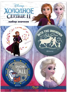 Набор значков Дисней Холодное сердце II / Disney Frozen II 2 4-Pack (4 шт.)