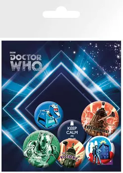 Набор значков Doctor Who