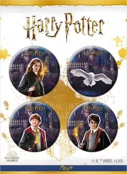 Набор значков Гарри Поттер / Harry Potter 1 4-Pack (4 шт.)