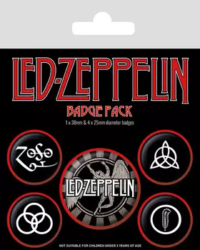 Набор значков Led Zeppelin: Symbols 5-Pack