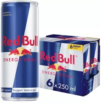 Напиток энергетический Red Bull (250 мл / 6 шт.)