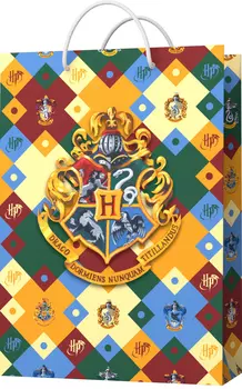 Пакет подарочный Harry Potter: Герб Хогвардс. Паттерн (малый)