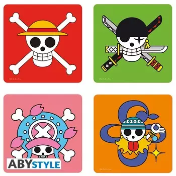 Подставки под напитки One Piece: Skulls (4-Pack)
