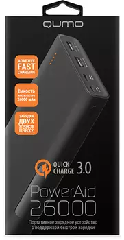 Портативное зарядное устройство PowerAid QC 3.0 26000